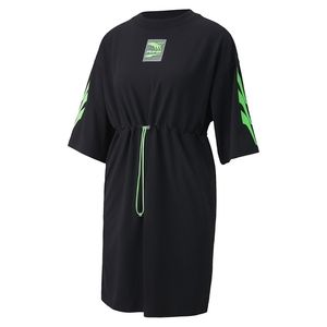 Puma Evide Cotton T-shirt Dress Size Large Drawcord Waist Dress